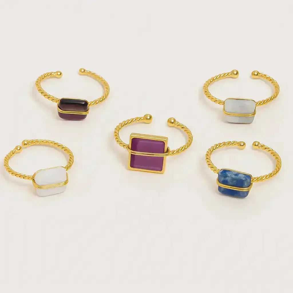 Bague Alana -Pierre Naturelle - Harmony & Senteur