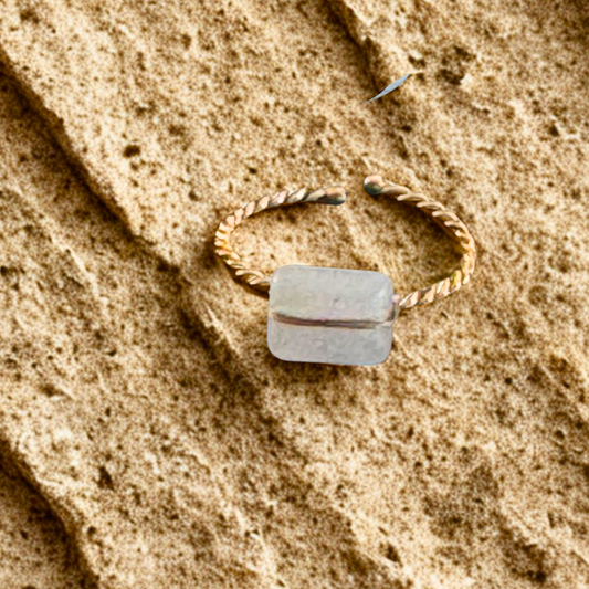 Bague Alana -Howlite blanche