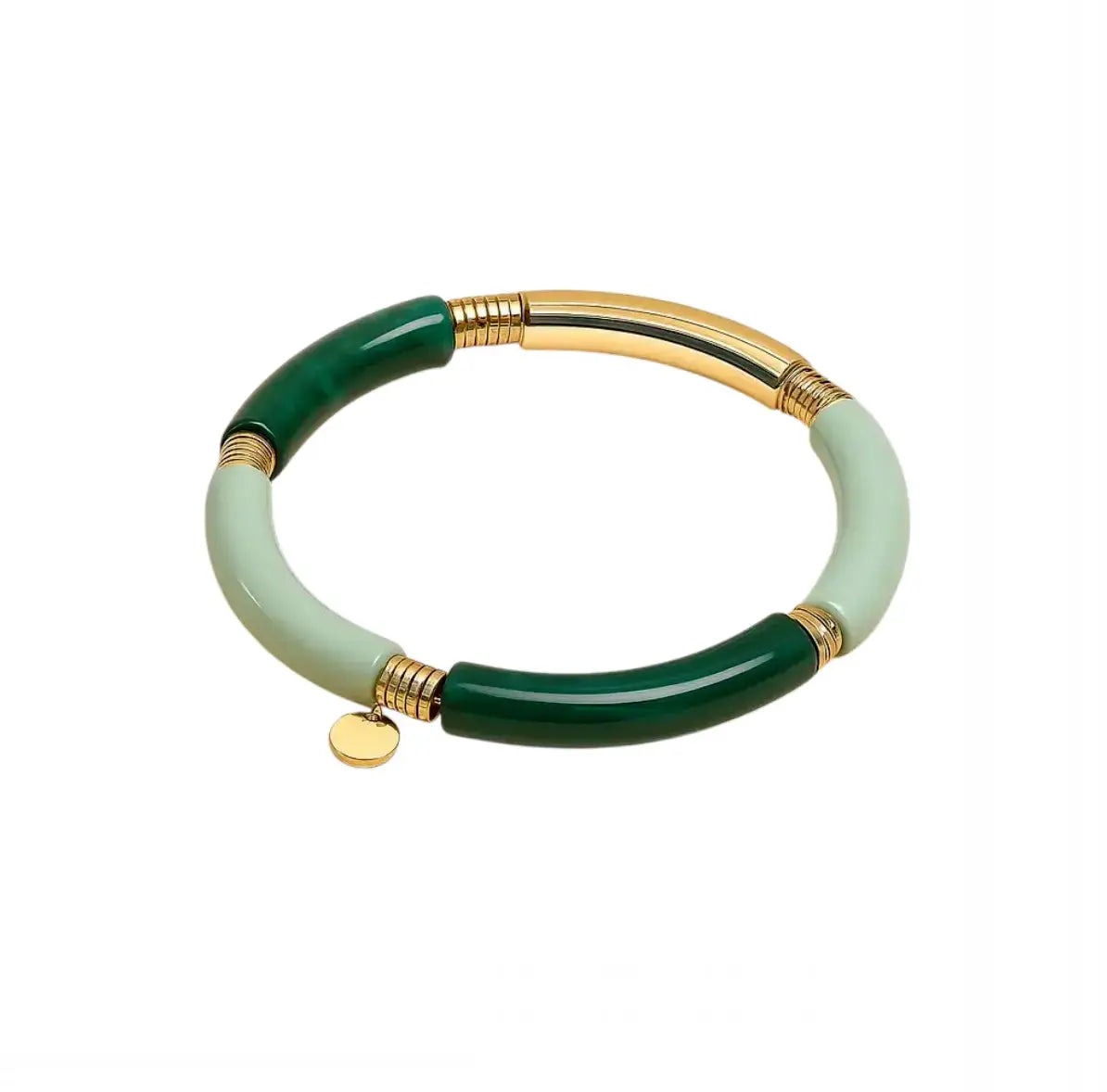 Bracelet Élégance – bicolore vert & doré Harmony & Senteur