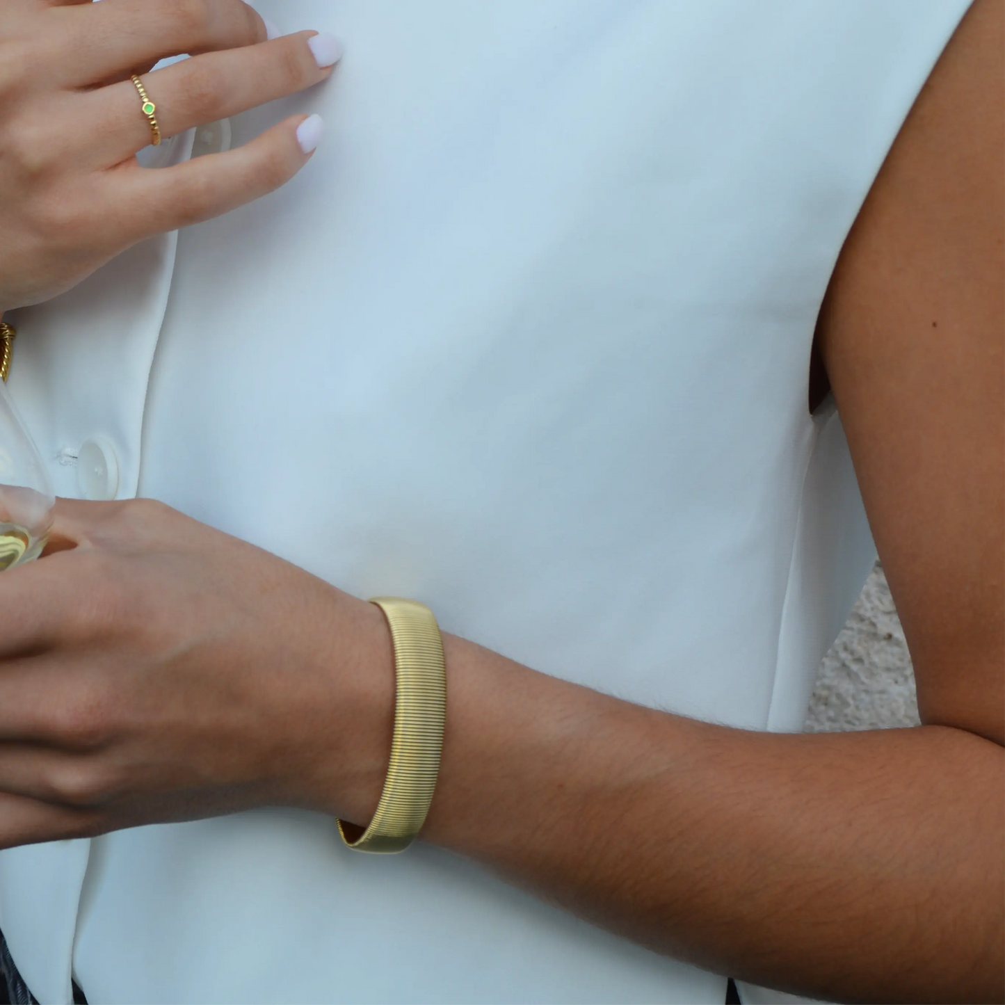 Bracelet Léa – Doré, argenté, design goutte - Harmony & Senteur