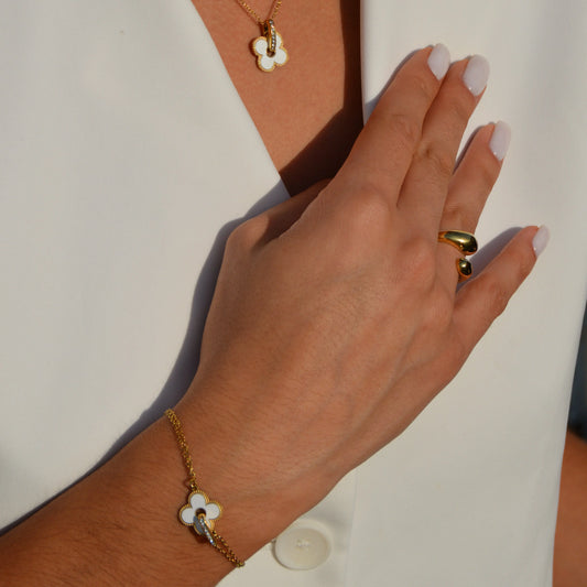 Bracelet Trèfle Jade - Souple - Harmony & Senteur