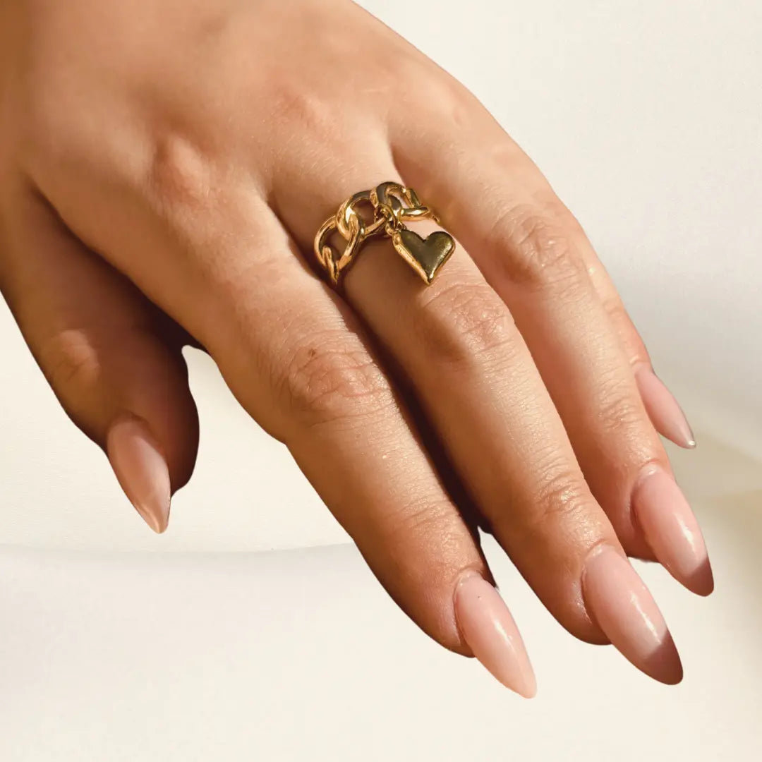 Bague Cœur Libre – dorée - Harmony & Senteur