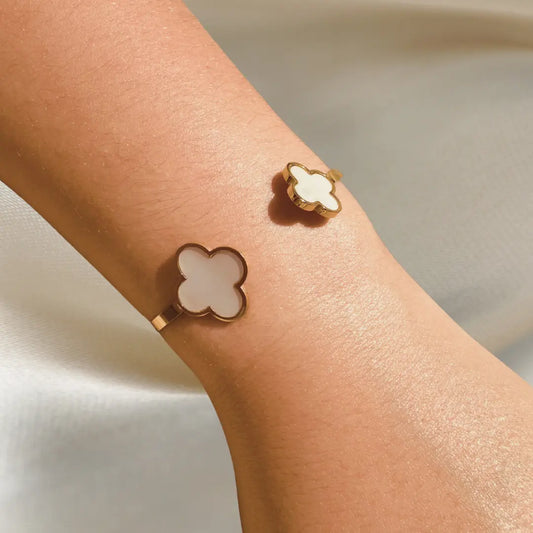 Bracelet Trèfle Jade - Jonc - Harmony & Senteur