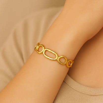 Bracelet Yris – doré, jonc souple - Harmony & Senteur