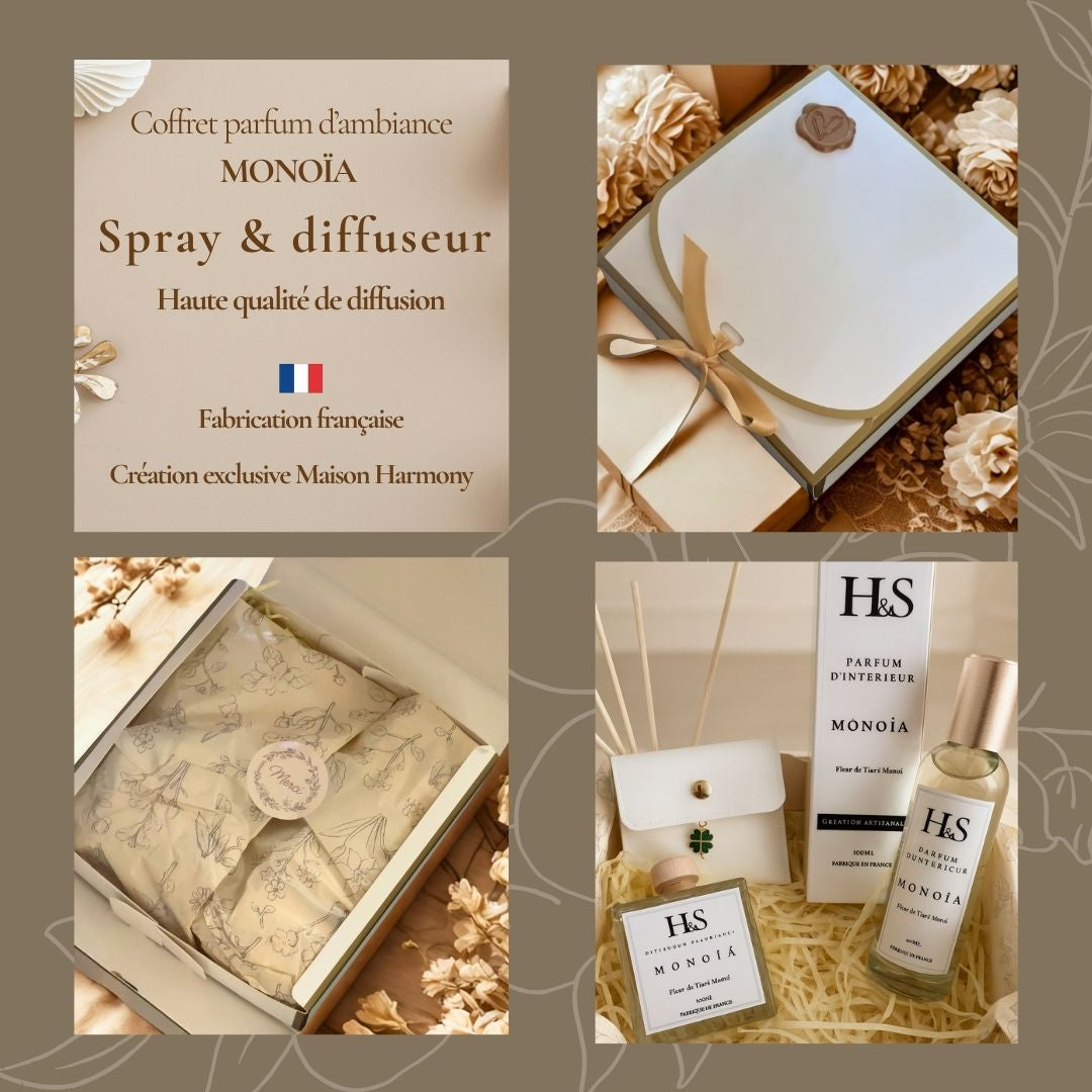 Coffret Parfum d'ambiance MONOÏA - Fleur de Tiaré Monoï