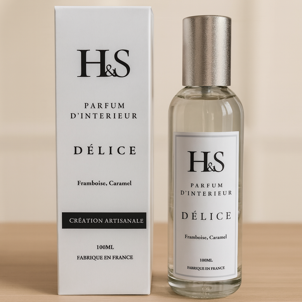 Parfum d'ambiance DÉLICE-Framboise, Caramel-100ml