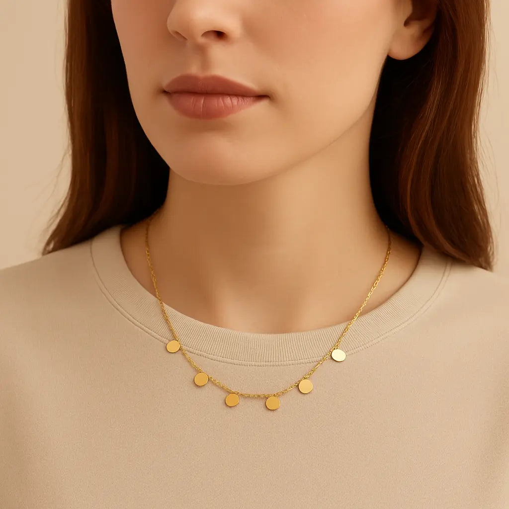Collier Luna – doré, minimaliste - Harmony & Senteur
