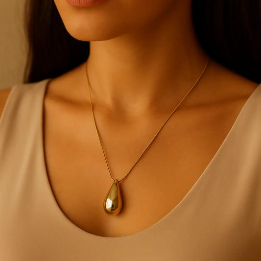 Collier doré ou argenté Goutte d'éclat - Harmony & Senteur