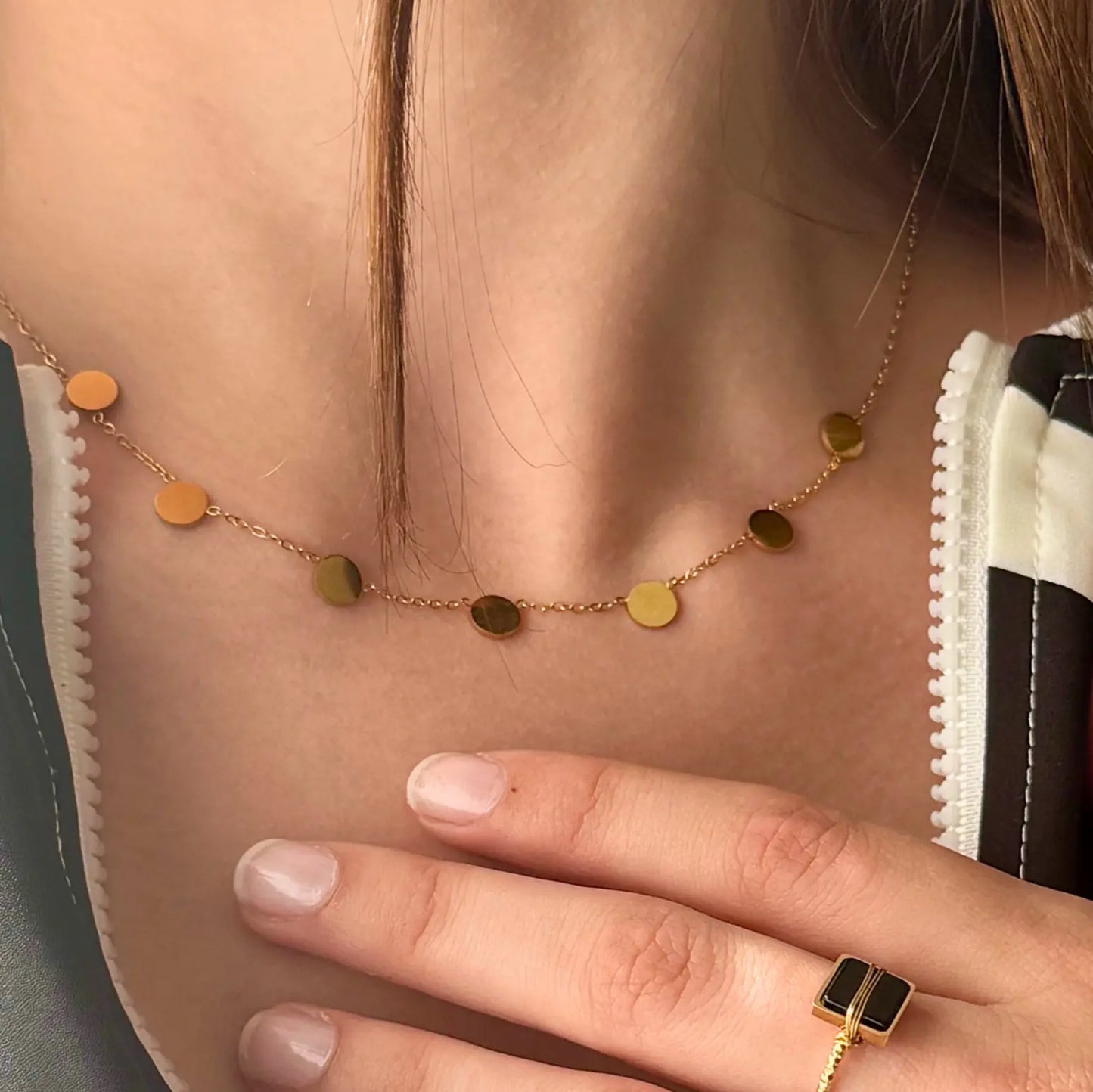 Collier Luna – doré, minimaliste - Harmony & Senteur