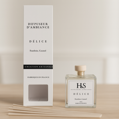 Diffuseur d'ambiance DÉLICE-Framboise, Caramel-100ml
