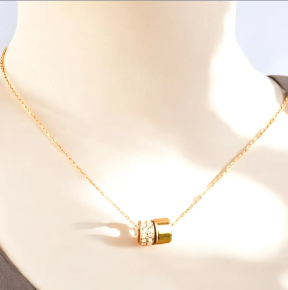 Collier Duo Éclat – doré, cristaux - Harmony & Senteur