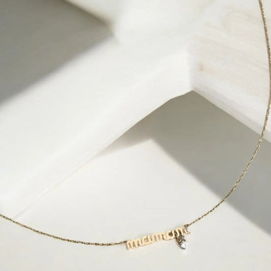 Collier Maman Chérie – acier doré ou argenté - Harmony & Senteur