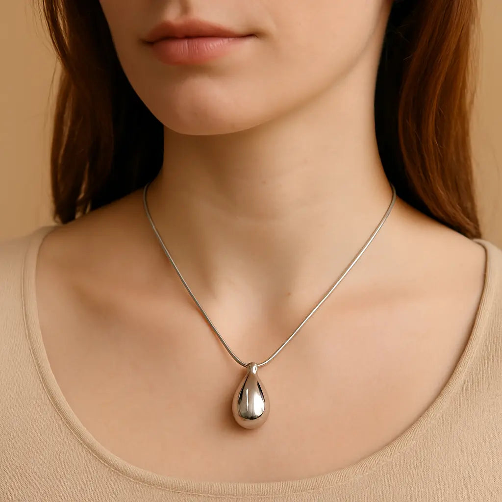 Collier doré ou argenté Goutte d'éclat - Harmony & Senteur