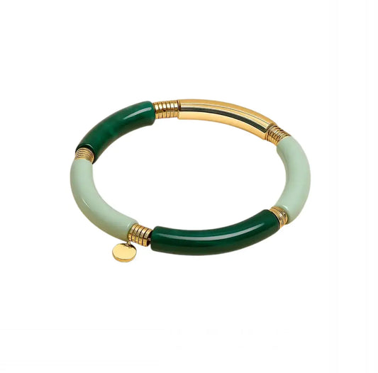 Bracelet Élégance – bicolore vert & doré Harmony & Senteur