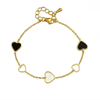 Bracelet Cœur –  noir & nacre Harmony & Senteur
